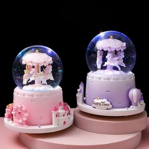Happy Times Music Box Snowglobes